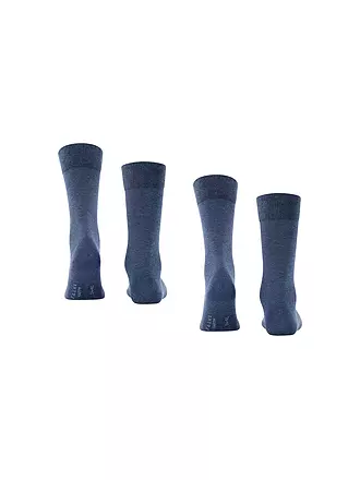 FALKE | Lot de 2 paires de chaussettes "Happy" (noir) | blau